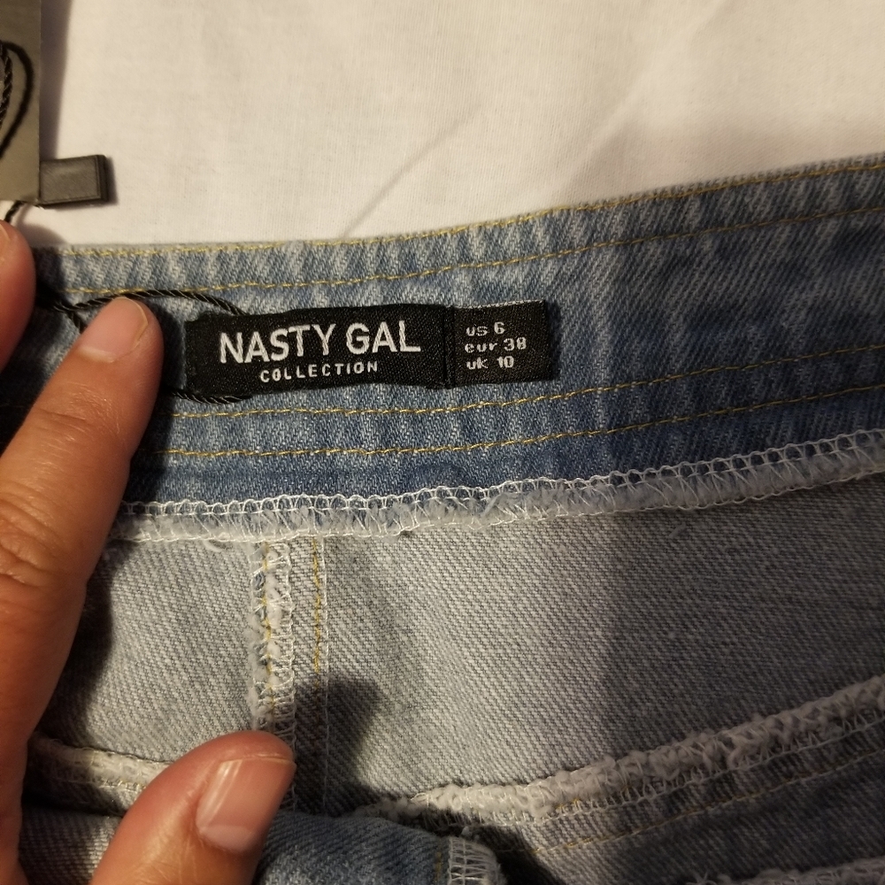 NWT Nasty Gal Collection Mom Jeans  Light Blue Size 6 - Picture 10 of 12